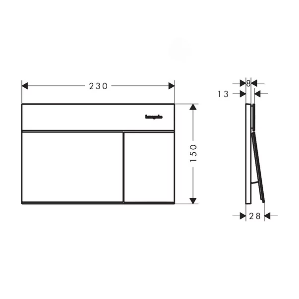 Rezervor incastrat Hansgrohe iFrame 112 cm cu clapeta iFrame Element E alb mat plus vas WC Rune Ivaldi Grande alb cu capac softclose picture - 10