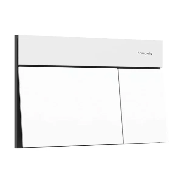 Rezervor incastrat Hansgrohe iFrame 112 cm cu clapeta iFrame Element E alb mat plus vas WC Rune Ivaldi Grande alb cu capac softclose picture - 6