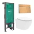 Rezervor incastrat Hansgrohe iFrame 112 cm cu clapeta iFrame Element E bronz periat plus vas WC Rune Ivaldi alb cu capac softclose picture - 1