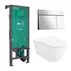 Rezervor incastrat Hansgrohe iFrame 112 cm cu clapeta iFrame Element E crom lucios plus vas WC Rune Ivaldi Grande alb cu capac softclose picture - 1