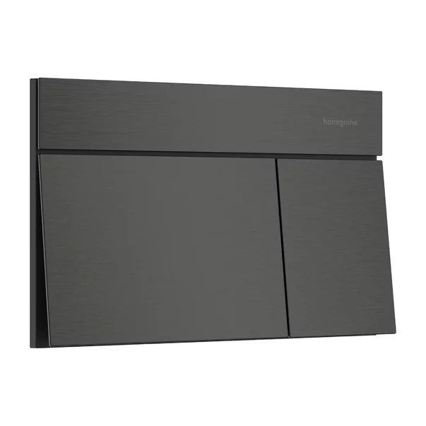 Rezervor incastrat Hansgrohe iFrame 112 cm cu clapeta iFrame Element E negru periat plus vas WC Rune Ivaldi alb cu capac softclose picture - 5