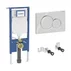 Rezervor WC cu cadru incastrat Geberit Duofix Sigma set fixare si calpeta de actionare Sigma01 crom lucios picture - 1