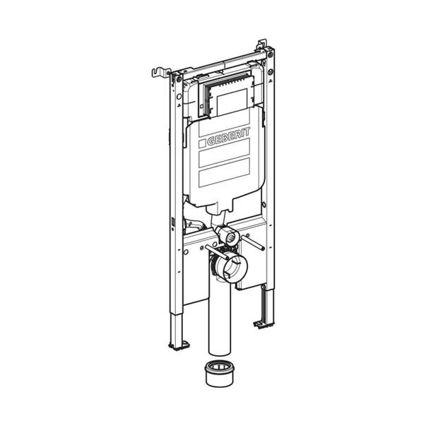 Rezervor WC cu cadru incastrat Geberit Duofix Sigma set fixare si calpeta de actionare Sigma20 alb-auriu picture - 6