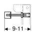 Rezervor WC cu cadru incastrat Geberit Duofix Sigma set fixare si calpeta de actionare Sigma20 alb-auriu picture - 10
