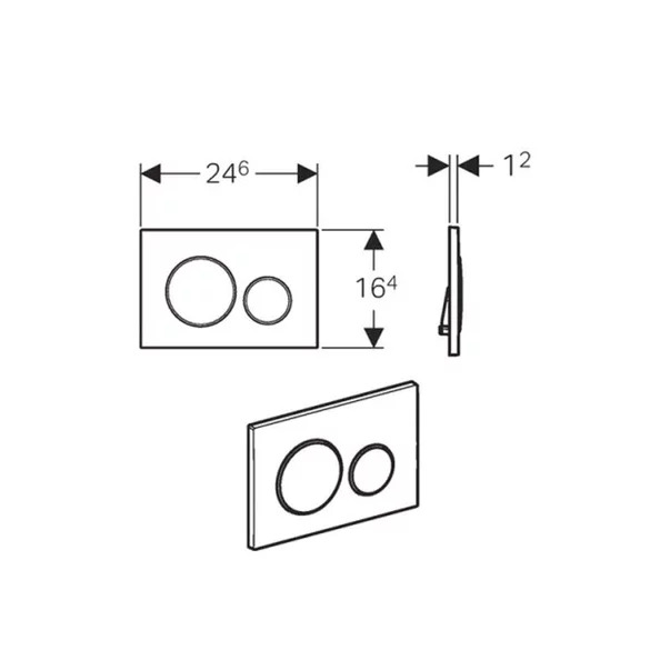 Rezervor WC cu cadru incastrat Geberit Duofix UP320 cu sistem de fixare, clapeta de actionare Sigma20 alb-auriu plus vas WC Rune Ivaldi Grande alb cu capac softclose picture - 9