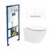 Rezervor WC cu cadru incastrat Villeroy&Boch 112 cm cu clapeta ViConnect 300S alb plus vas WC Rune Ivaldi alb cu capac softclose picture - 1