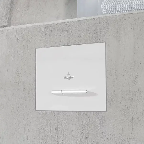 Rezervor WC cu cadru incastrat Villeroy&Boch 112 cm cu clapeta ViConnect 300S alb plus vas WC Rune Ivaldi alb cu capac softclose picture - 3