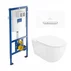 Rezervor WC cu cadru incastrat Villeroy&Boch 112 cm cu clapeta ViConnect 300S alb plus vas WC Rune Ivaldi Grande alb cu capac softclose picture - 1