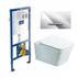 Rezervor WC cu cadru incastrat Villeroy&Boch 112 cm cu clapeta ViConnect crom plus vas WC Rune Jord alb cu capac softclose picture - 1