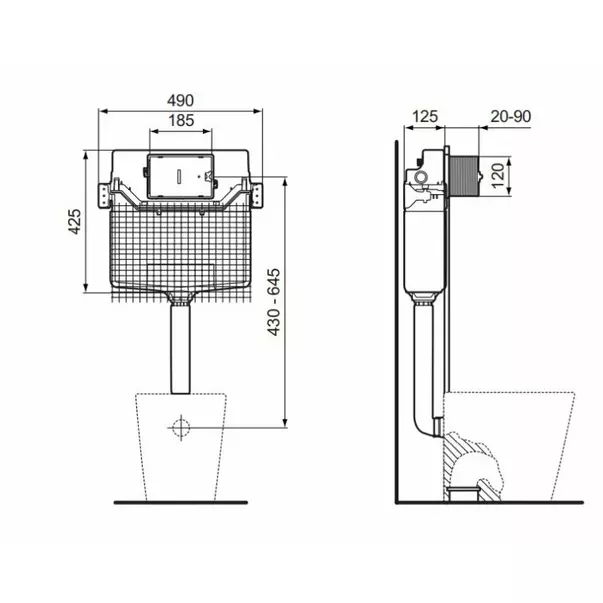 Rezervor wc incastrat Ideal Standard ProSys SmartValve R015667 picture - 5