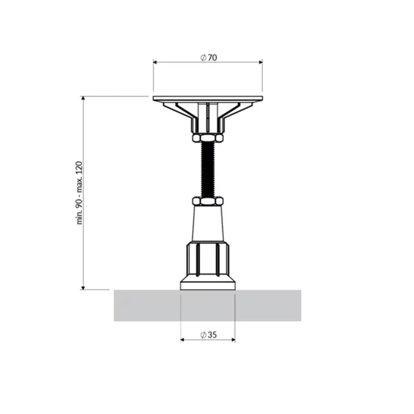 Set 8 picioare pentru cadita dus Omnires AquaPure AquaRock alb picture - 2