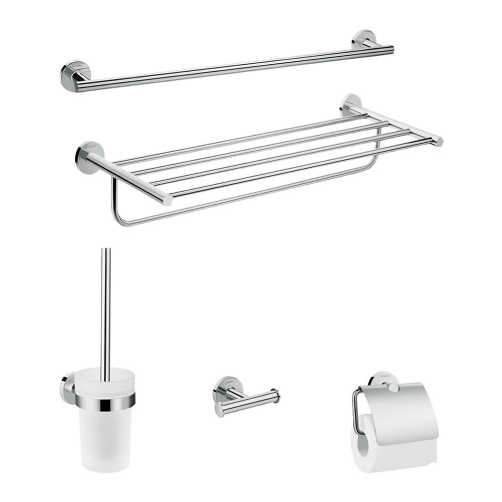 Set accesorii 5 in 1 Hansgrohe Logis cu finisaj crom lucios