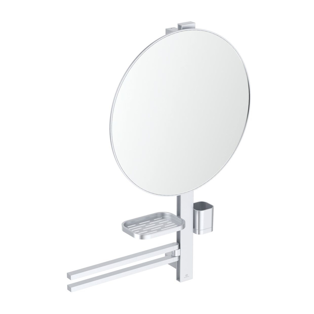 Set accesorii pentru lavoar Ideal Standard Alu+ argintiu mat 80 cm din aluminiu