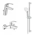 Set baterie lavoar baterie cada dus si set dus Grohe Eurosmart New S crom lucios picture - 1