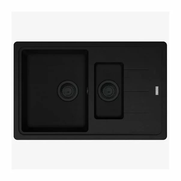 Set chiuveta bucatarie compozit Franke Basis VN 1 cuva 1/2 cu picurator 78x50 cm negru mat cu baterie Pola picture - 2