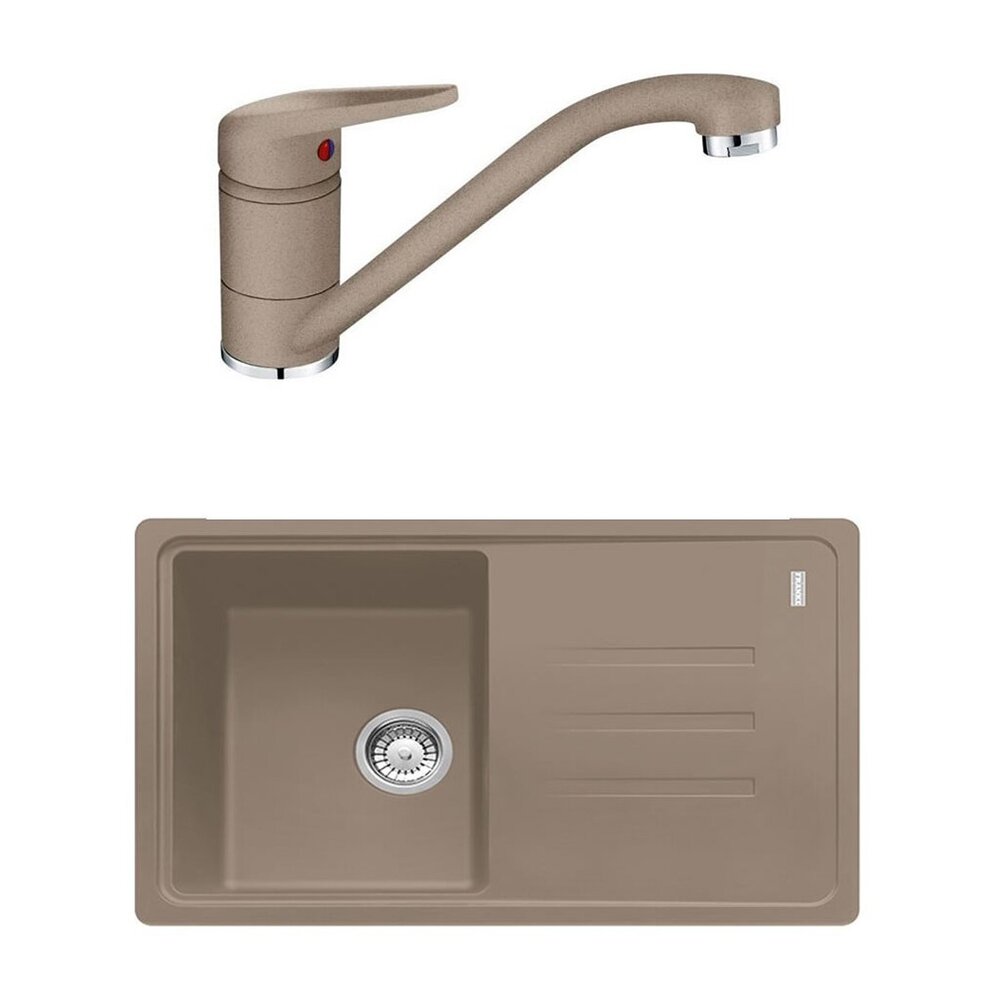 Set chiuveta bucatarie compozit Franke Malta Avena 1 cuva cu picurator 78×50 cm finisaj bej inchis-oyster mat cu baterie Bucatarie > Seturi chiuvete si baterii > Noutati Franke