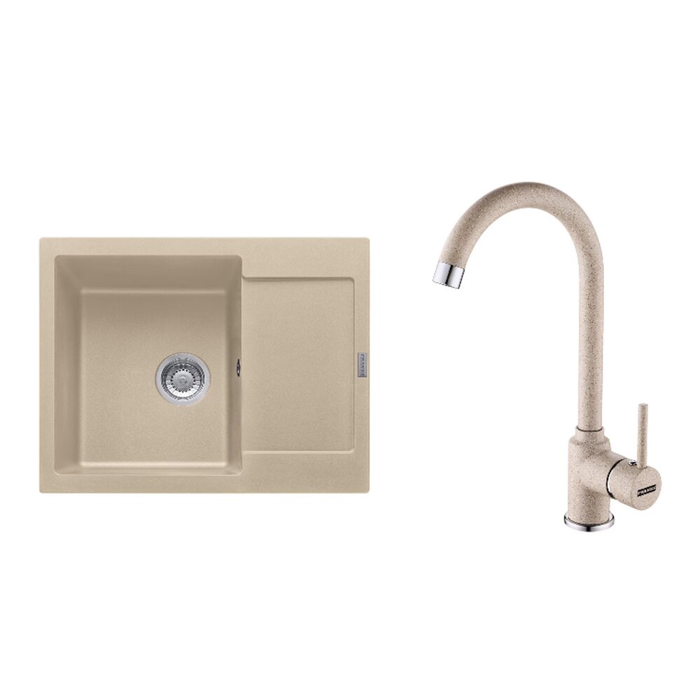 Set chiuveta bucatarie compozit Franke Maris Avena 1 cuva cu picurator 62×50 cm finisaj bej mat plus baterie Bucatarie > Seturi chiuvete si baterii > Noutati Franke