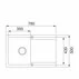 Set chiuveta bucatarie compozit Franke Orion 1 cuva cu picurator 78x50 cm tectonite finisaj negru mat si baterie Novara Plus picture - 5