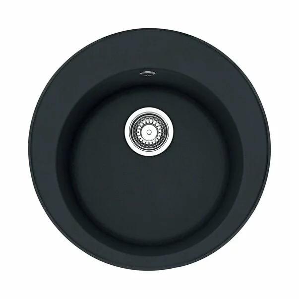 Set chiuveta bucatarie compozit Franke Rotondo 51 cm finisaj negru mat si baterie Novara Plus picture - 2