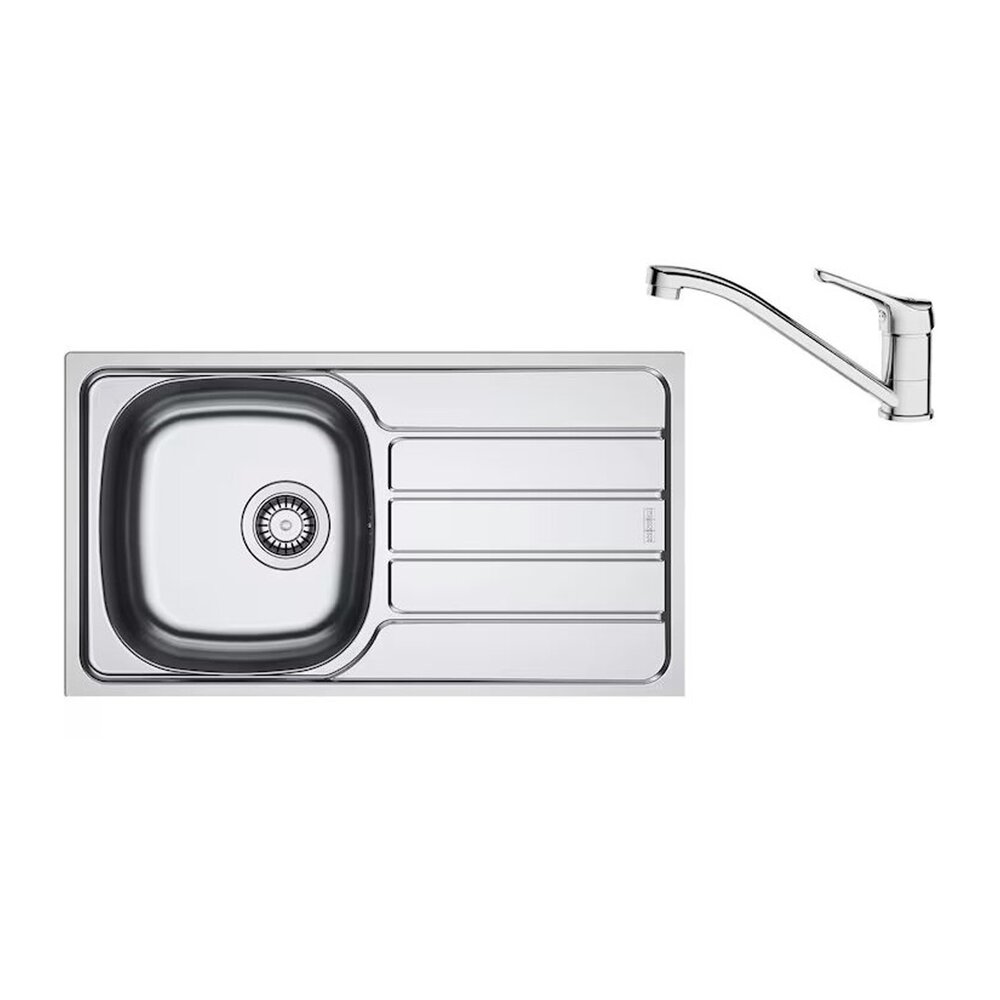 Set chiuveta bucatarie inox Franke Spark 78×43.5 cm cu 1 cuva si picurator dreapta finisaj lucios plus baterie crom Bucatarie > Seturi chiuvete si baterii > Noutati Franke