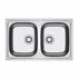 Set chiuveta bucatarie inox Franke Spark 80x50 cm cu 2 cuve fara picurator finisaj texturat plus baterie crom picture - 2
