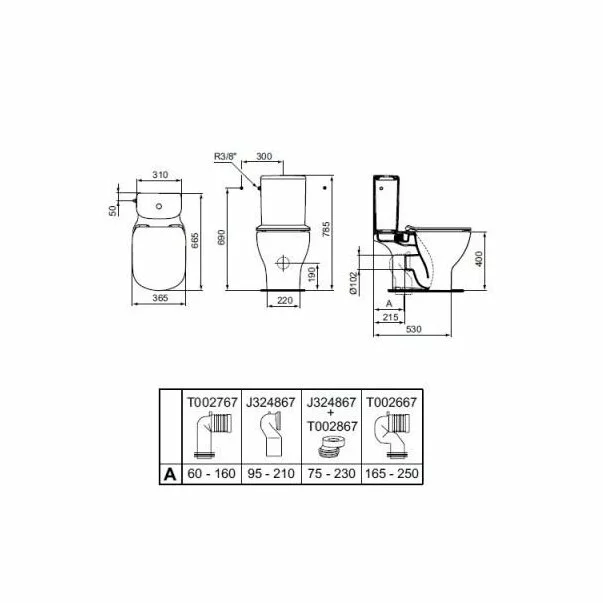 Set complet vas wc cu rezervor si capac softclose Ideal Standard Tesi Aquablade picture - 4