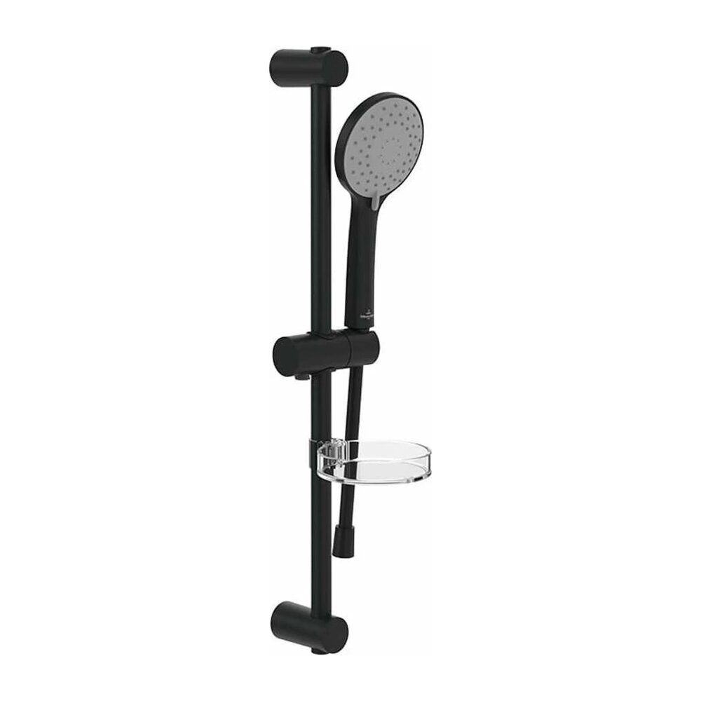 Set de dus cu bara 60 cm Villeroy&Boch Universal para cu 3 functii negru mat