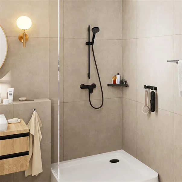 Set de dus cu bara 65 cm Hansgrohe Vernis Blend Vario finisaj negru mat 2 functii picture - 2
