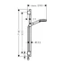 Set de dus cu bara 65 cm Hansgrohe Vernis Blend Vario finisaj negru mat 2 functii picture - 4