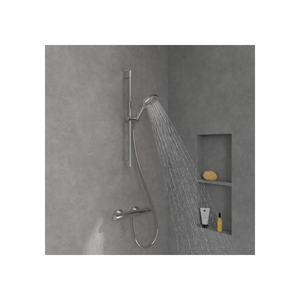 Set de dus cu bara 70 cm Villeroy&Boch Verve crom lucios si para cu 3 functii