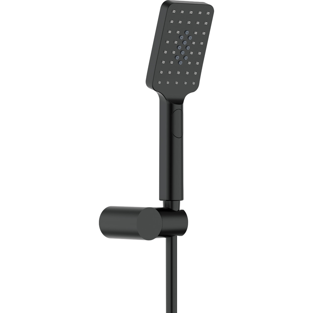 Set de dus cu suport fix Deante Alpinia negru
