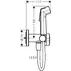 Dus igienic bronz periat Hansgrohe S EcoSmart cu 1 jet Bidette picture - 2