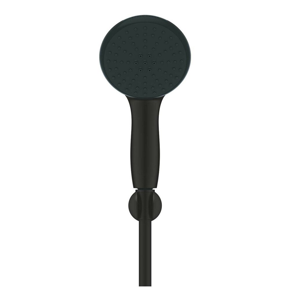 Set de dus negru mat Grohe New Tempesta 110 cu porter