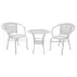 Set de gradina Pakoworld  Saylor 3 piese alb metal poliratan picture - 6