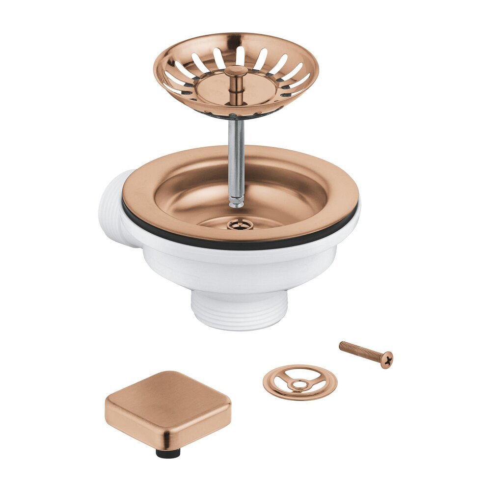 Set de scurgere cu preaplin pentru chiuveta Grohe cupru