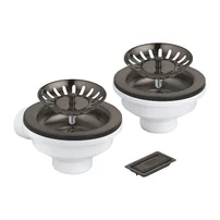 Set de scurgere pentru chiuveta dubla Grohe grafit