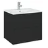 Set dulap baza negru mat si lavoar Roca Unik Claudia 60 cm picture - 1