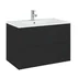 Set dulap baza negru mat si lavoar Roca Unik Claudia 80 cm picture - 1