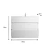Set dulap baza si lavoar pe pardoseala alb LC Mobili Italia Start 101x86x47 cm picture - 3
