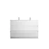 Set dulap baza si lavoar pe pardoseala alb LC Mobili Italia Start 122x86x47 cm picture - 2