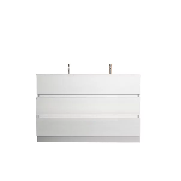 Set dulap baza si lavoar pe pardoseala alb LC Mobili Italia Start 122x86x47 cm picture - 2