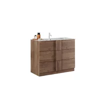 Set dulap baza si lavoar pe pardoseala maro LC Mobili Italia Jupiter 101x86x47 cm