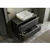 Set dulap baza si lavoar pe pardoseala negru LC Mobili Italia Steel 105x78x43 cm picture - 3