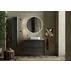 Set dulap baza si lavoar pe pardoseala negru LC Mobili Italia Steel 92x78x43 cm picture - 3