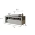 Set dulap baza si lavoar suspendat alb/gri LC Mobili Italia Hamburg 110x47x49 cm picture - 3