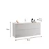 Set dulap baza si lavoar suspendat alb LC Mobili Italia Start 101x53x47 cm picture - 3