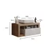 Set dulap baza si lavoar suspendat alb/maro LC Mobili Italia Hamburg 110x47x49 cm picture - 3