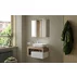 Set dulap baza si lavoar suspendat alb/maro LC Mobili Italia Hamburg 79x47x49 cm picture - 1