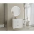 Set dulap baza suspendat alb cu 2 sertare si lavoar alb Drop Lines Diana 60 cm picture - 2
