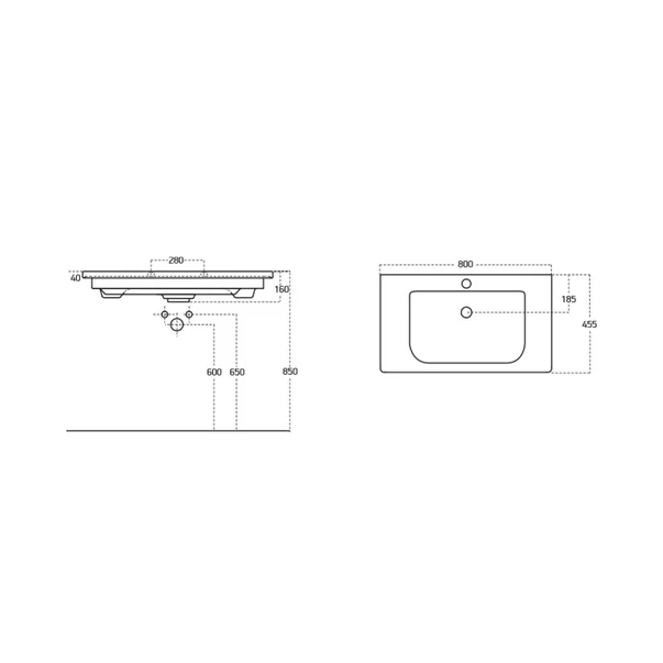 Set dulap baza suspendat alb si lavoar alb Drop Instinct 80 cm picture - 4